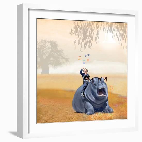 My Hippo Friend-Nancy Tillman-Framed Premium Giclee Print