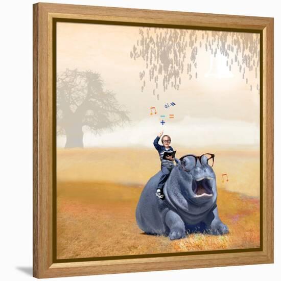 My Hippo Friend-Nancy Tillman-Framed Stretched Canvas