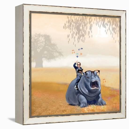 My Hippo Friend-Nancy Tillman-Framed Stretched Canvas