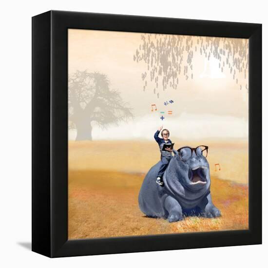 My Hippo Friend-Nancy Tillman-Framed Stretched Canvas