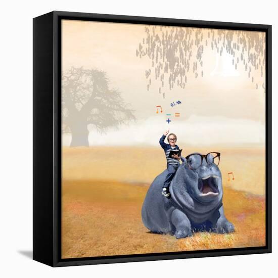 My Hippo Friend-Nancy Tillman-Framed Stretched Canvas