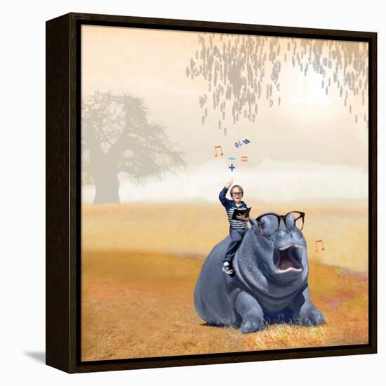 My Hippo Friend-Nancy Tillman-Framed Stretched Canvas