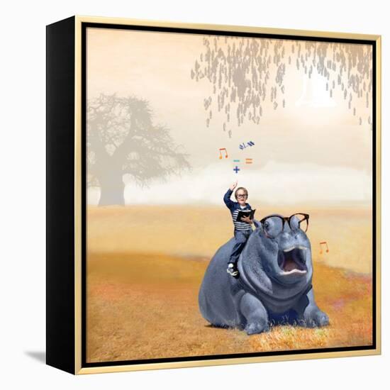 My Hippo Friend-Nancy Tillman-Framed Stretched Canvas