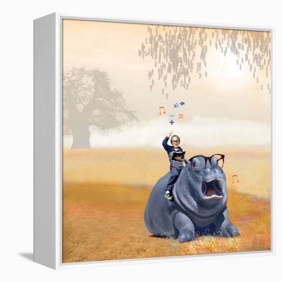 My Hippo Friend-Nancy Tillman-Framed Stretched Canvas