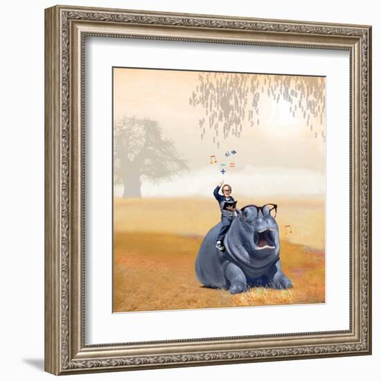 My Hippo Friend-Nancy Tillman-Framed Art Print