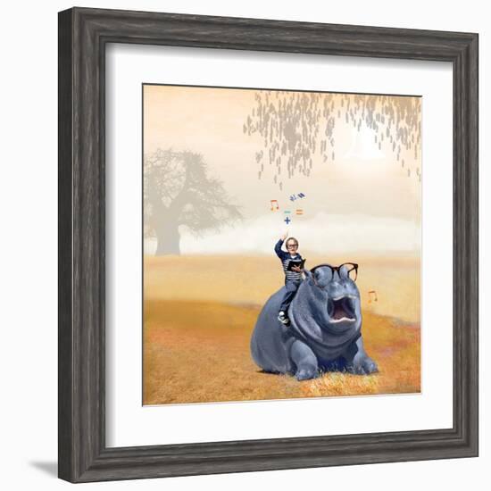 My Hippo Friend-Nancy Tillman-Framed Art Print