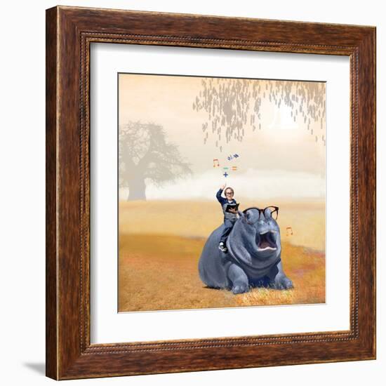 My Hippo Friend-Nancy Tillman-Framed Art Print