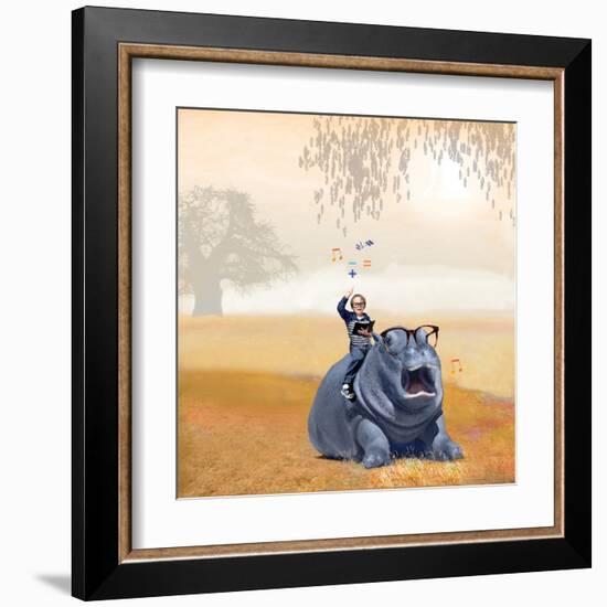 My Hippo Friend-Nancy Tillman-Framed Art Print