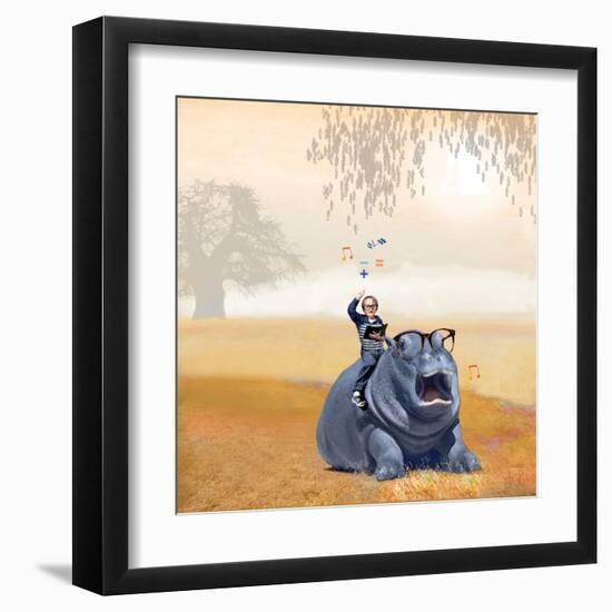 My Hippo Friend-Nancy Tillman-Framed Art Print