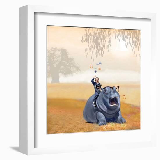 My Hippo Friend-Nancy Tillman-Framed Art Print