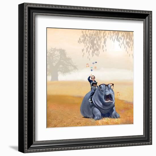 My Hippo Friend-Nancy Tillman-Framed Art Print