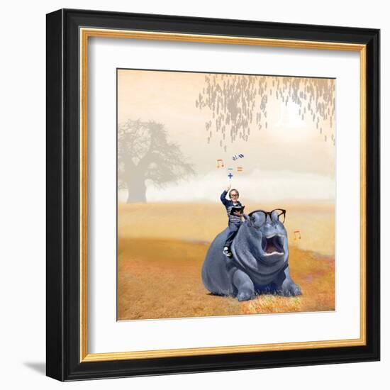 My Hippo Friend-Nancy Tillman-Framed Art Print