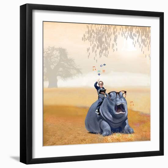 My Hippo Friend-Nancy Tillman-Framed Art Print