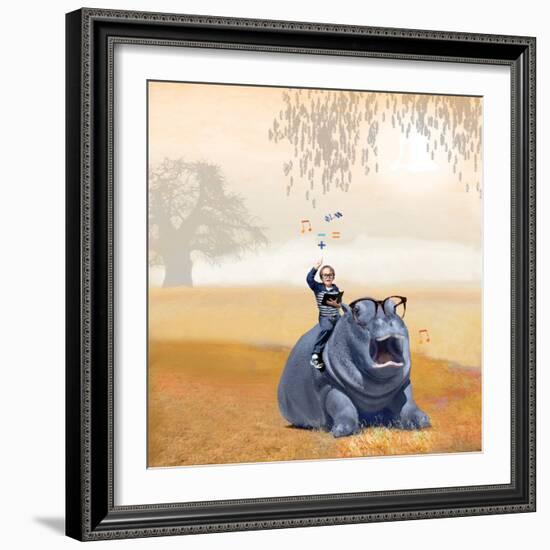 My Hippo Friend-Nancy Tillman-Framed Art Print