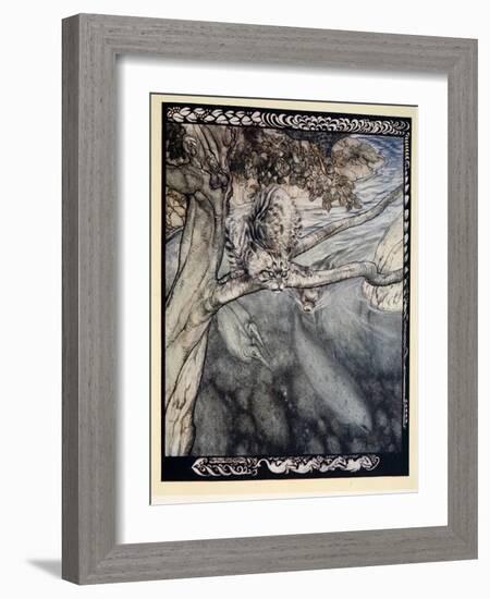 My Life Became a Ceaseless Scurry and Wound and Escape, a Burden and Anguish of Watchfulness'-Arthur Rackham-Framed Giclee Print