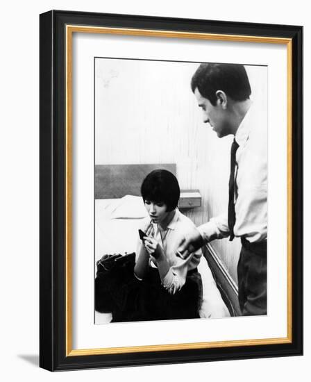 My Life to Live, (aka Vivre Sa Vie), Anna Karina at Left, 1962-null-Framed Premium Photographic Print