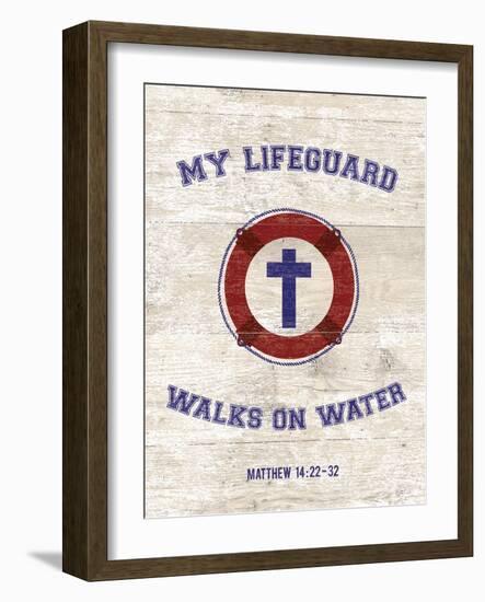 My Lifeguard Walks - Nautical-The Vintage Collection-Framed Giclee Print