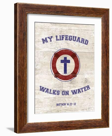 My Lifeguard Walks - Nautical-The Vintage Collection-Framed Giclee Print