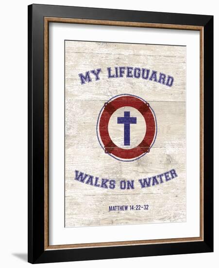 My Lifeguard Walks - Nautical-The Vintage Collection-Framed Giclee Print