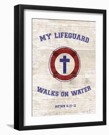 My Lifeguard Walks - Nautical-The Vintage Collection-Framed Giclee Print