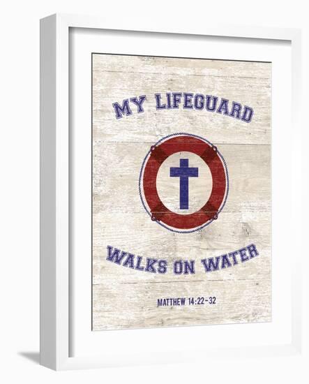 My Lifeguard Walks - Nautical-The Vintage Collection-Framed Giclee Print