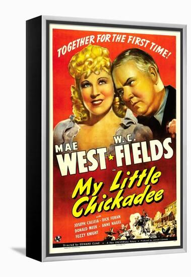 My Little Chickadee, Mae West, W.C. Fields, 1940-null-Framed Stretched Canvas