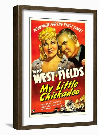 My Little Chickadee, Mae West, W.C. Fields, 1940-null-Framed Art Print