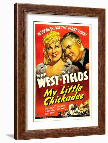 My Little Chickadee, Mae West, W.C. Fields, 1940-null-Framed Art Print