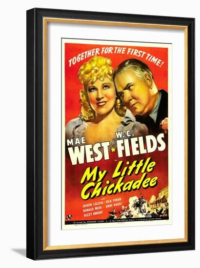 My Little Chickadee, Mae West, W.C. Fields, 1940-null-Framed Art Print