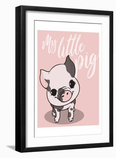 My Little Pig-Enrique Rodriguez Jr.-Framed Art Print