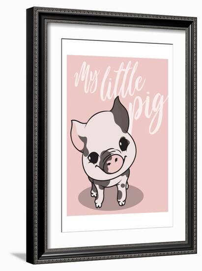 My Little Pig-Enrique Rodriguez Jr.-Framed Art Print