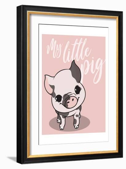 My Little Pig-Enrique Rodriguez Jr.-Framed Art Print