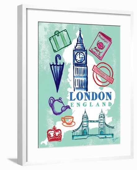 My London Trip-Bella Dos Santos-Framed Premium Giclee Print