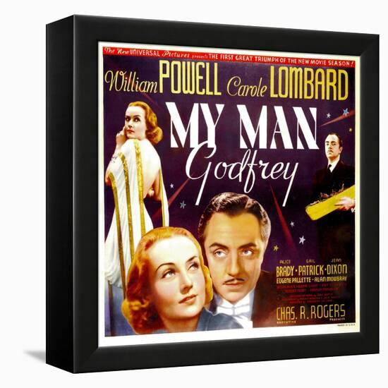 My Man Godfrey, Carole Lombard, William Powell, 1936-null-Framed Stretched Canvas