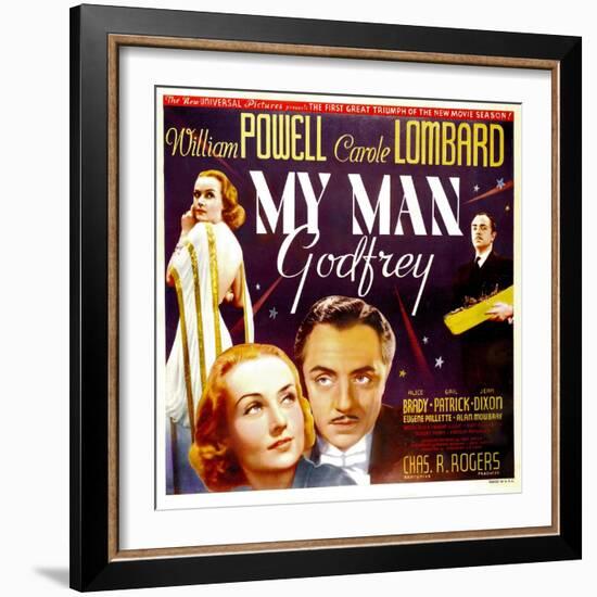 My Man Godfrey, Carole Lombard, William Powell, 1936-null-Framed Art Print