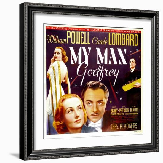 My Man Godfrey, Carole Lombard, William Powell, 1936-null-Framed Art Print