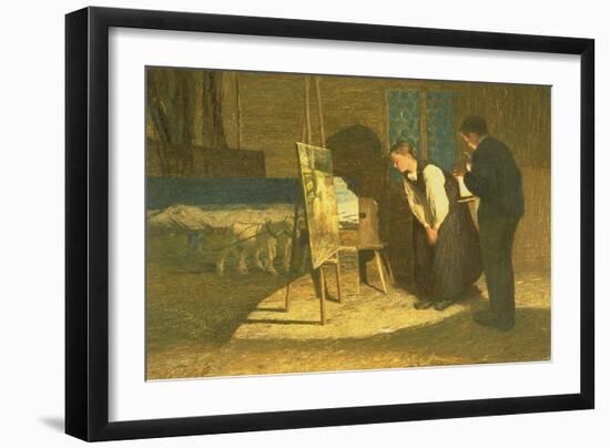 My Models, 1888 (Oil on Canvas)-Giovanni Segantini-Framed Giclee Print