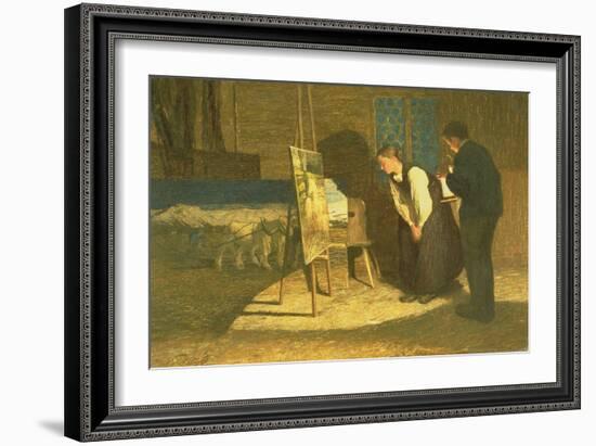 My Models, 1888 (Oil on Canvas)-Giovanni Segantini-Framed Giclee Print