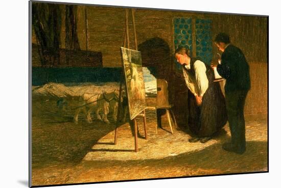 My Models (Oil on Canvas)-Giovanni Segantini-Mounted Giclee Print