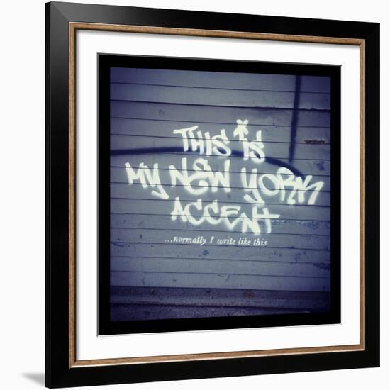 My New York Min-Banksy-Framed Premium Giclee Print