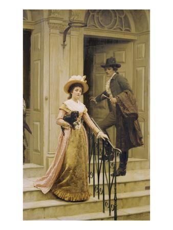 My Next Door Neighbour 1894 Giclee Print By Edmund Blair Leighton