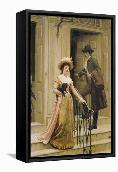 My Next-Door Neighbour, 1894-Edmund Blair Leighton-Framed Premier Image Canvas