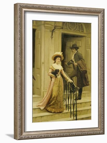 My Next-Door Neighbour, 1894-Edmund Blair Leighton-Framed Giclee Print