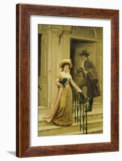 My Next-Door Neighbour, 1894-Edmund Blair Leighton-Framed Giclee Print