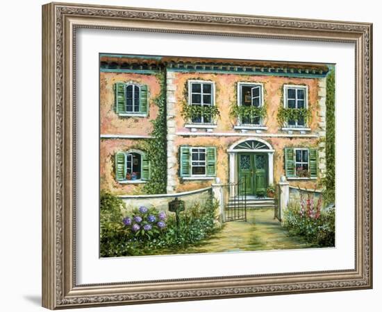 My Pink Italian Villa-Marilyn Dunlap-Framed Art Print