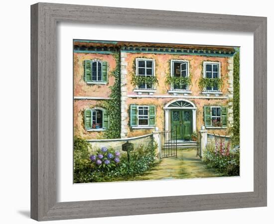 My Pink Italian Villa-Marilyn Dunlap-Framed Art Print