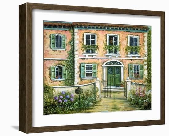 My Pink Italian Villa-Marilyn Dunlap-Framed Art Print