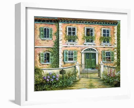 My Pink Italian Villa-Marilyn Dunlap-Framed Art Print