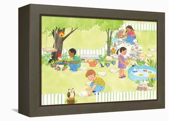 My Playtime Garden - Turtle-Kathryn Mitter-Framed Premier Image Canvas