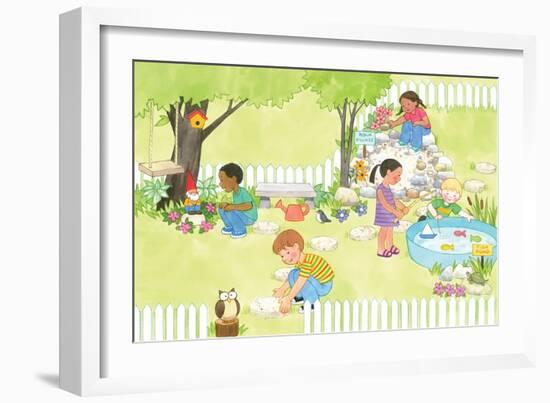 My Playtime Garden - Turtle-Kathryn Mitter-Framed Giclee Print